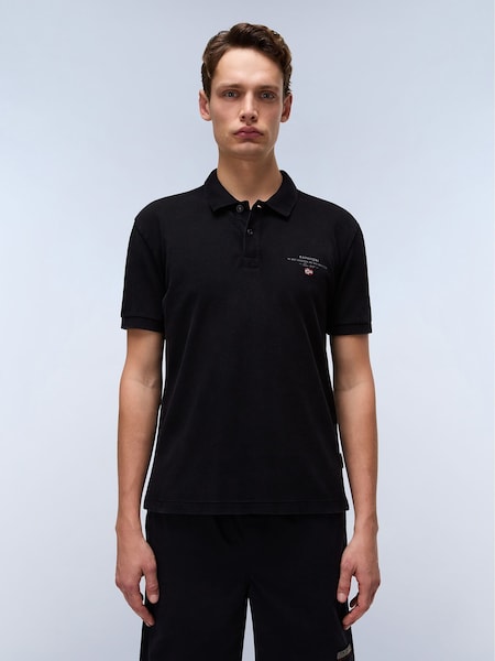 Elbas Short Sleeve Black Polo Shirt (AA1798) | £34