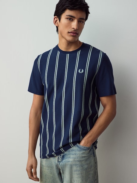 Striped Crepe Pique T-Shirt (AA4217) | £70