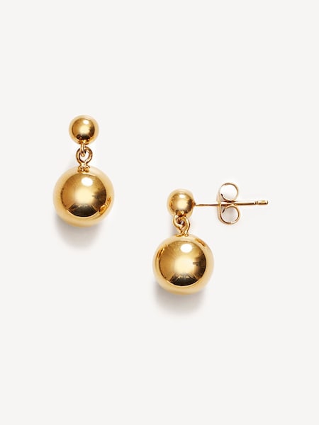 Gold Plated Sterling Silver Drop Earrings (AC1229) | £75