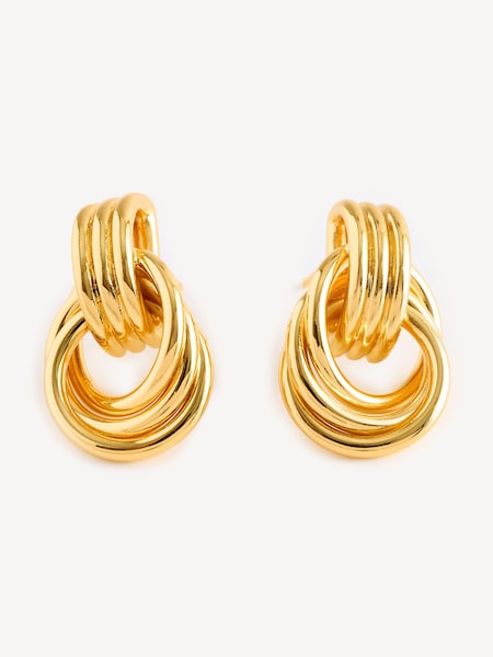 Gold Tone Triplet Earrings (AC1238) | £75