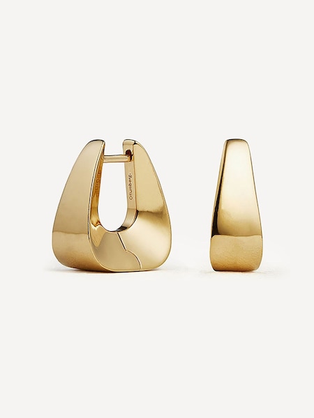 Gold Vermeil Delta Hoops (AC1684) | £195