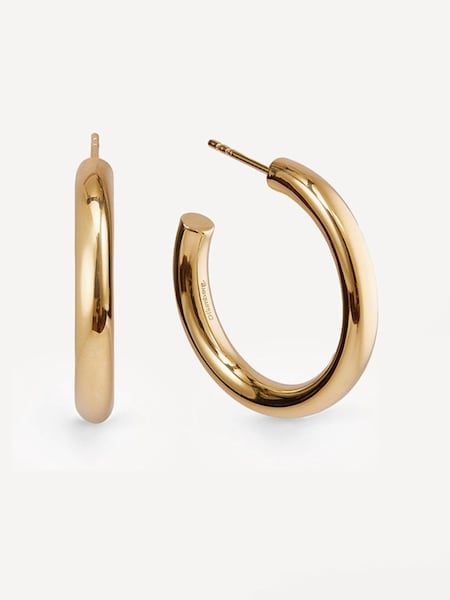 Gold Vermeil Chunky Hoops (AC1689) | £110