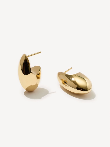 Gold Vermeil Pebble Earrings (AC1690) | £235