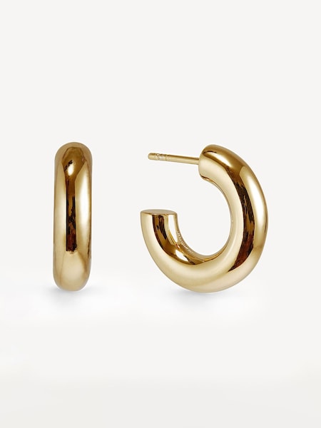 Gold Vermeil Mini Chunky Hoops (AC1691) | £120