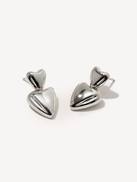 Sterling Silver Heart Earrings (AC1802) | £190