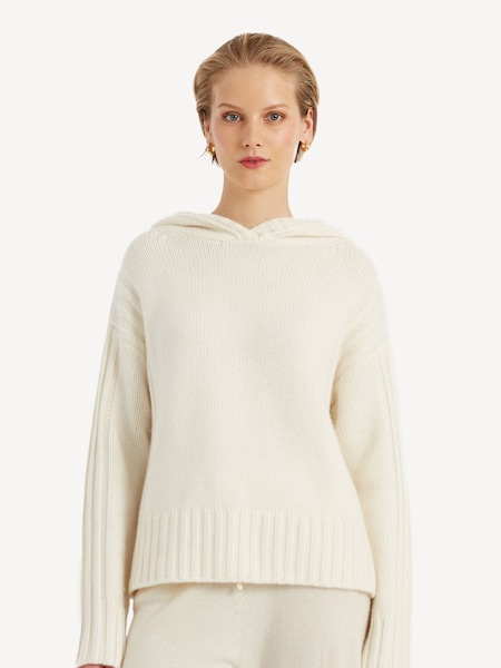 Cream Pure Cashmere Winter Hoodie (AC1930) | £450
