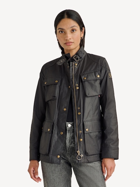 Black Wax Cotton Trialmaster Jacket (AC5455) | £495