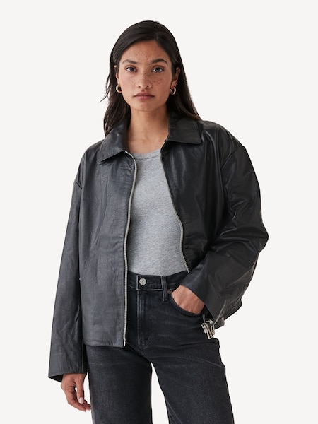 Black Copper Leather Jacket (AC5457) | £895