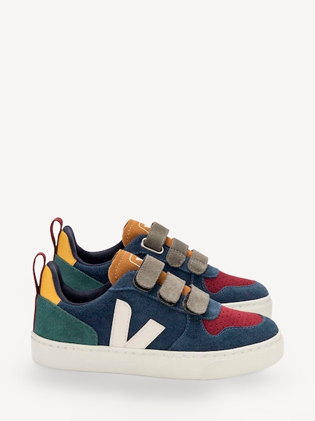 Small Blue Denim V-10 Trainers (AD4492) | £90