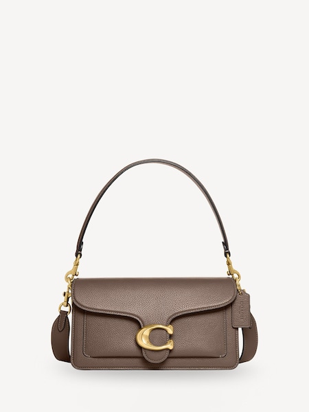 Brown Polished Pebble Leather Tabby 26 Refresh Shoulder Bag (AD7186) | £450