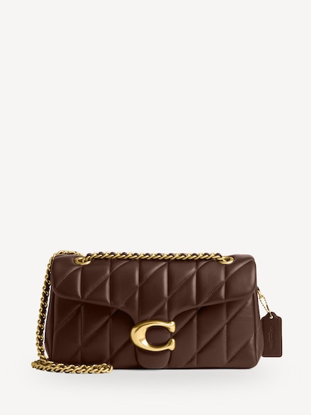 Brown Quilted Tabby 26 Shoulder Bag With Chain (AD7191) | £550