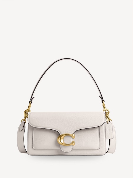 Cream Polished Pebble Leather Tabby 26 Refresh Shoulder Bag (AD7212) | £450