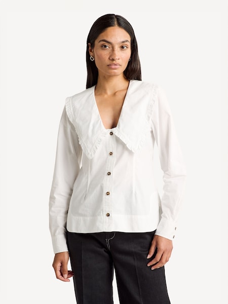 White V-Neck Collar Shirt (AD8291) | £195