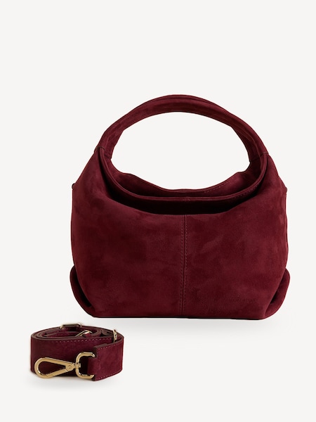 Burgundy Suede Leather Mini Gala Bag (AD8893) | £455