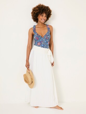 FatFace Ivory Beachwear Wrap Skirt