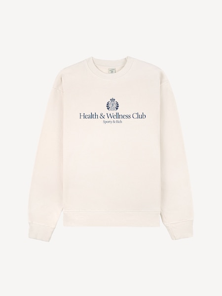 Cream Wellness Club MC Emboirdered Crewneck Sweat Top (AF5879) | £144