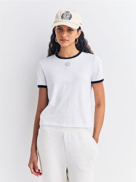 White SRHWC Ringer T-Shirt (AF5885) | £88