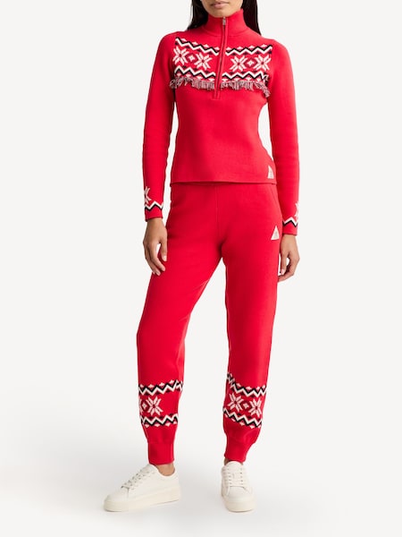 Red Keystone Blanche Half Zip Sweater (AG2806) | £75