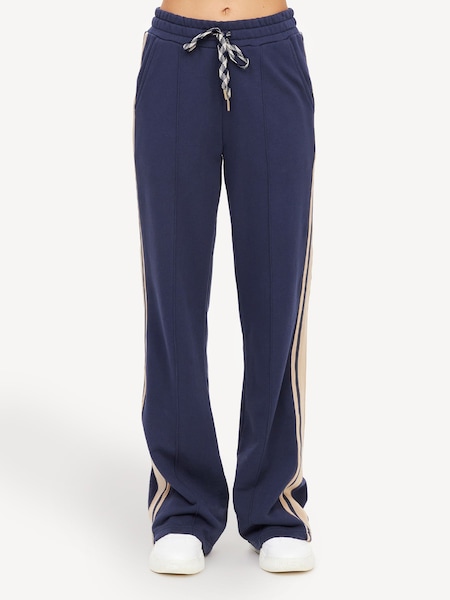 Navy Cascade Willow Wide Leg Joggers (AG2807) | £130