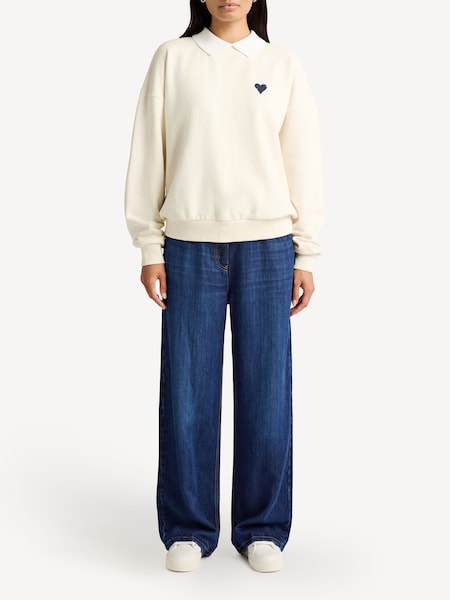 Natural Pascal Collared Crew Jumper (AG2810) | £130