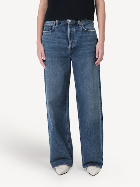 Blue Low Slung Baggy Jeans (AG5244) | £310