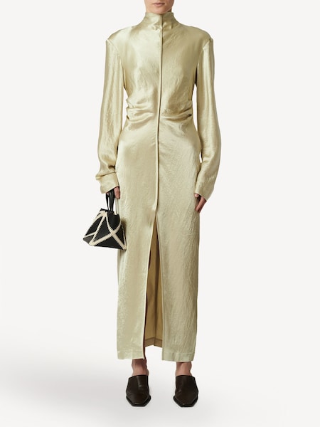 Green Cosett Satin Maxi Dress (AG9232) | £490