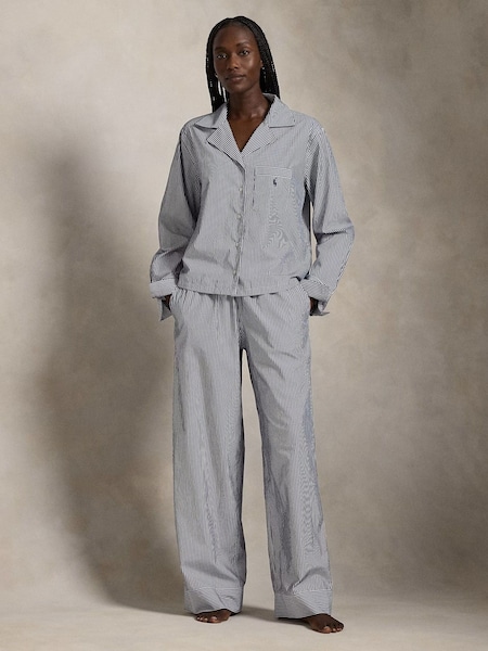 Blue Ralph Lauren Shirting Stripes Core Pyjamas Set (AJ1636) | £149