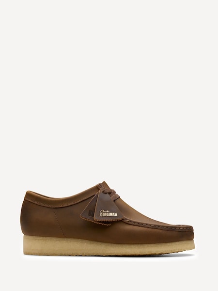 Brown Beeswax Wallabee Shoes (AJ4416) | £135
