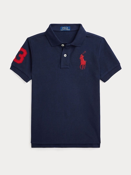 Blue Boys Big Pony Varsity Polo Shirt (AJ4892) | £75 - £79