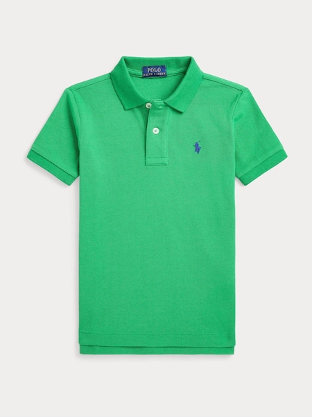 Mid Green Boys Logo Polo Shirt (AJ4901) | £65 - £75