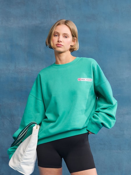 Green Oversized Seminal Sweater (AJ6265) | £85