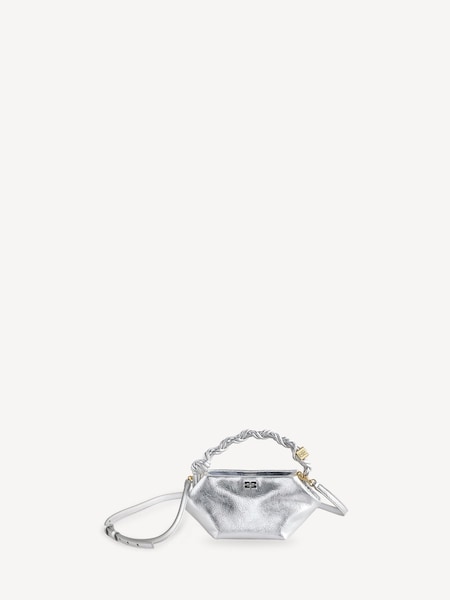 Silver Small Bou Mini Metallic Bag (AJ6730) | £345