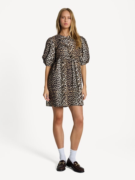 Brown Leopard Print Tie String Mini Dress (AJ6750) | £235