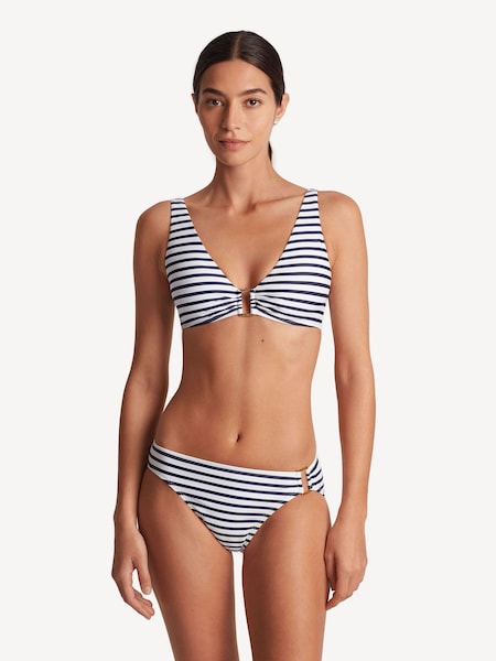 Luxe Stripe Ring Front Bikini Top (AJ6772) | £109