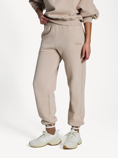 Cream Heavy Joggers (AJ7503) | £120