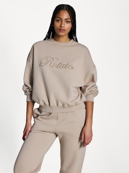 Cream Heavy Crewneck  Sweatshirt (AJ7608) | £140