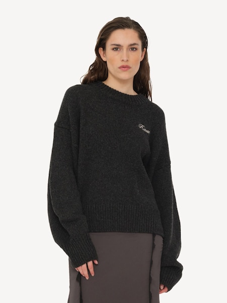 Grey Knit Crewneck Sweater (AJ8077) | £200