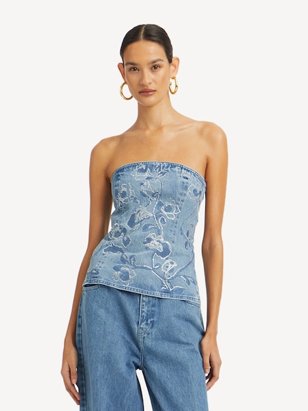 Blue Rhinestone Top (AJ8081) | £170