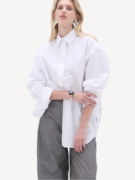 Oversize Pintuck White Shirt (AJ9821) | £136