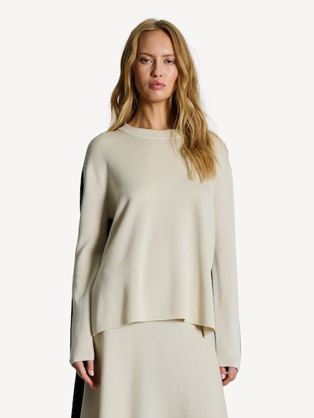 Cream Contrast Knit Jumper (AK0271) | £345
