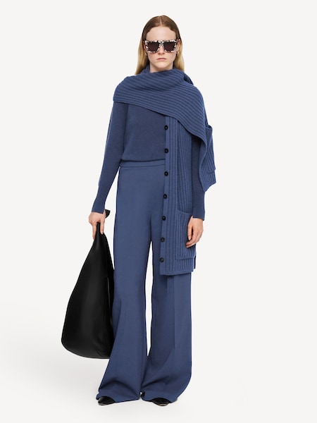 Blue Alane Seam-Press Wide Leg Trousers (AK0276) | £445