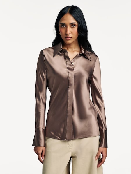 Brown Brunel Silk Blouse (AK0282) | £425