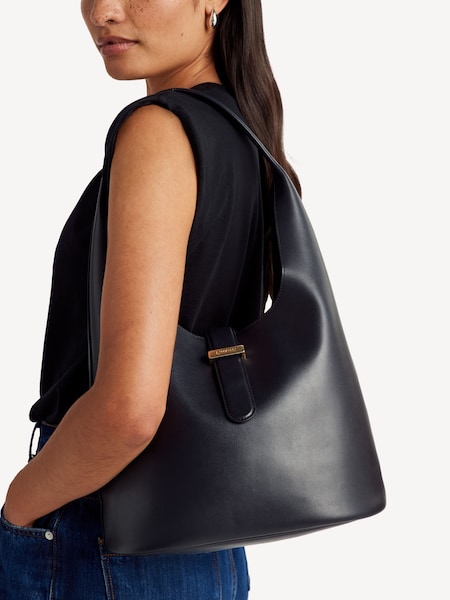 Black Khai Leather Shoulder Bag (AK1213) | £455