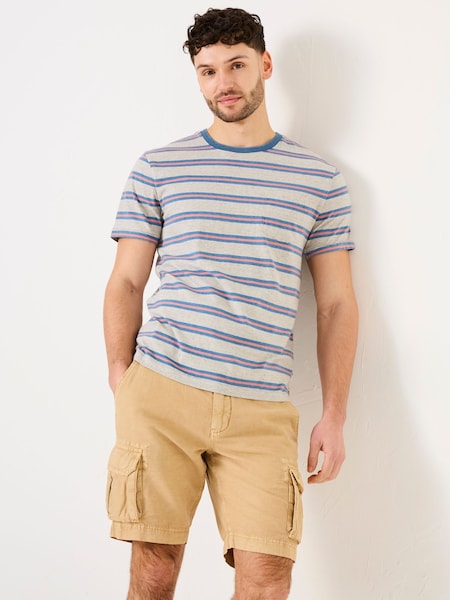 FatFace Indigo Blue Pocket Stripe Indigo Tee (AK4919) | £14