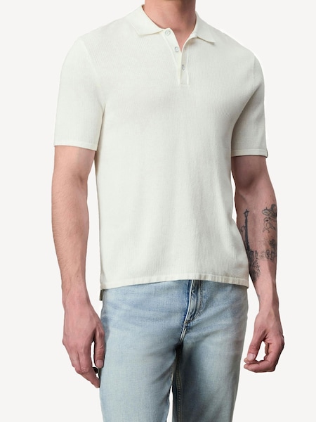 White Harvey Knit Polo Shirt (AK5193) | £185
