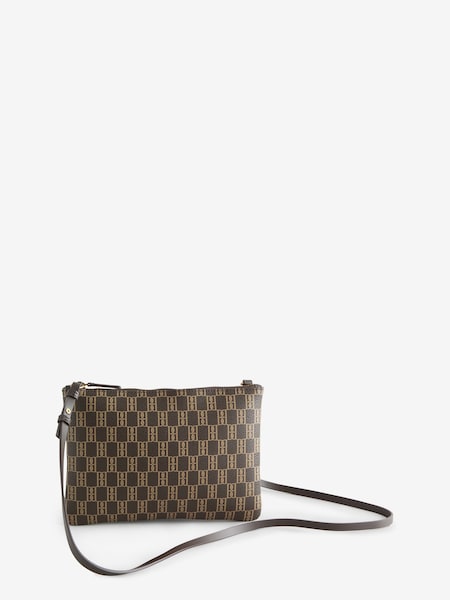 Brown Ivy Jacquard Purse (AK5679) | £100