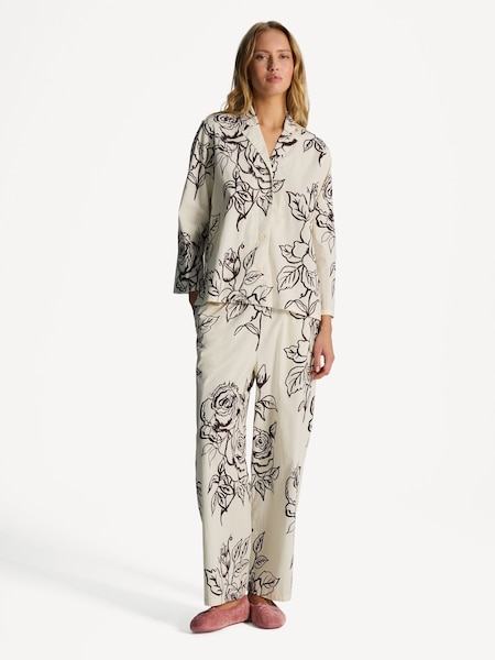 Rose Cream/Brown 402 Long Pyjamas Set (AK7894) | £100