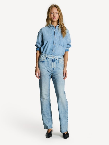 Blue Miramar Shea High-Rise Full Relaxed Straight Jeans (AL0430) | £260
