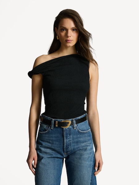 Black Lou Off Shoulder Top (AL0434) | £165