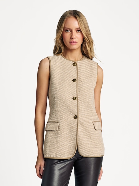 Brown Bartlet Italian Tweed Vest (AL0442) | £400